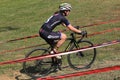 Cyclocross Cycling Racer on the rugged course